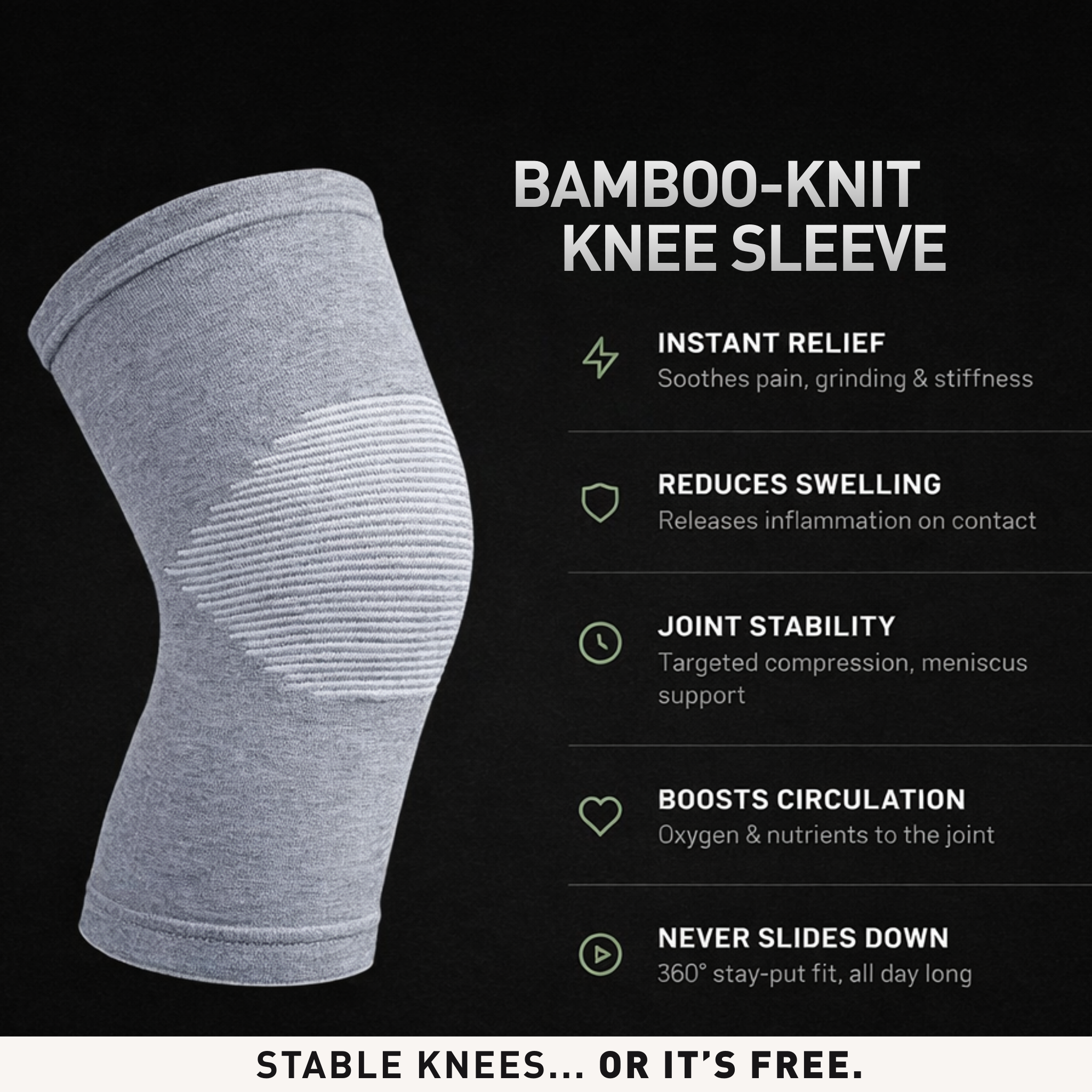 Bamboo Compression Knee Sleeve